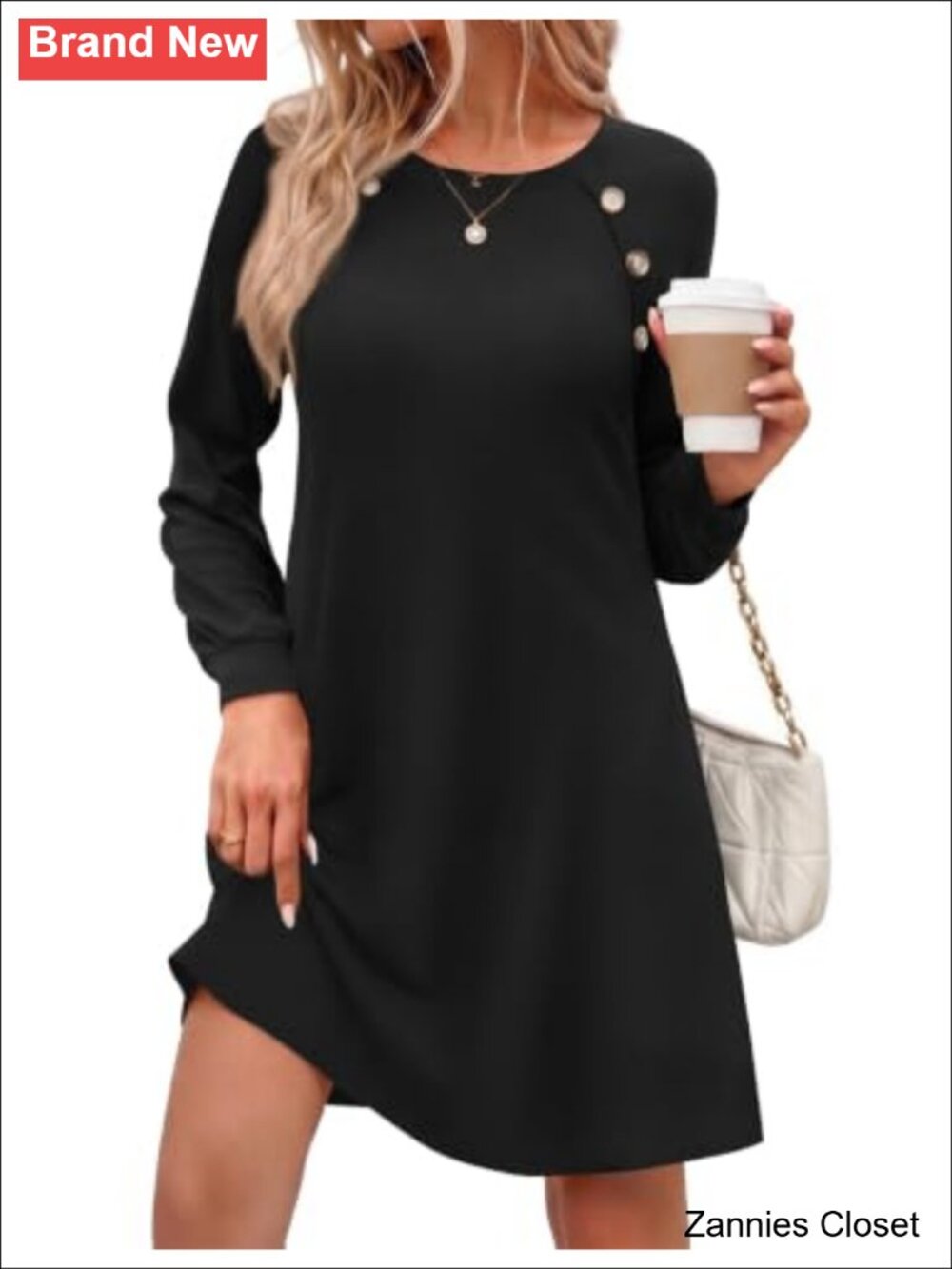 ๐ป Zeagoo Women's Long Sleeve Tunic Dress A-Line Button Down Mini with Pockets
